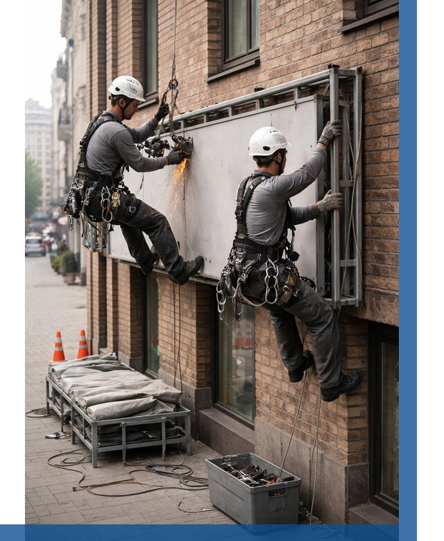 Демонтаж рекламной вывески в Хабаровске от 6687 р. | ВЫСОТНИК-Хбр