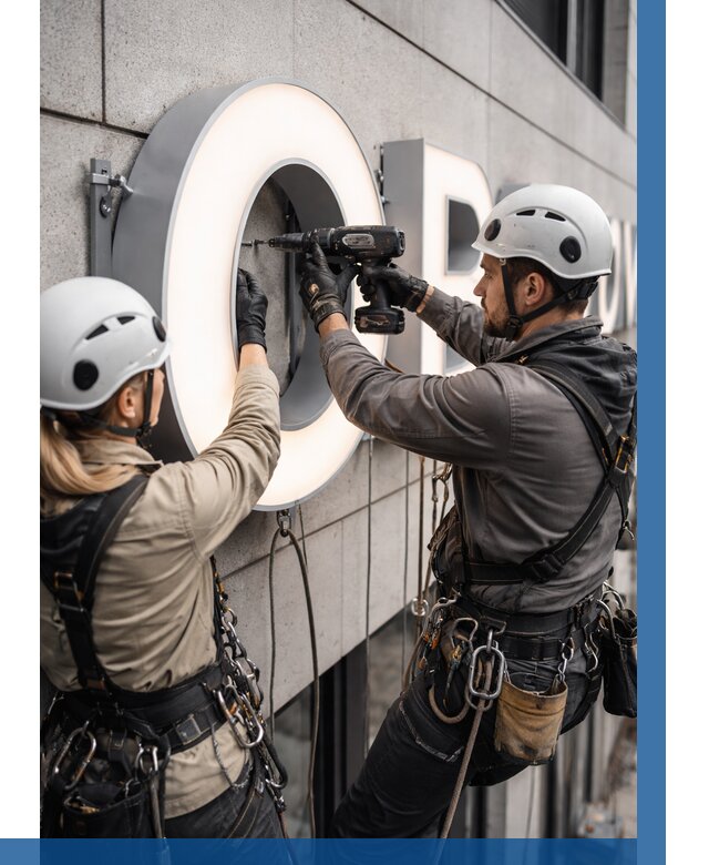 Монтаж световых букв в Хабаровске от 3086 р. под ключ ВЫСОТНИК-Хбр