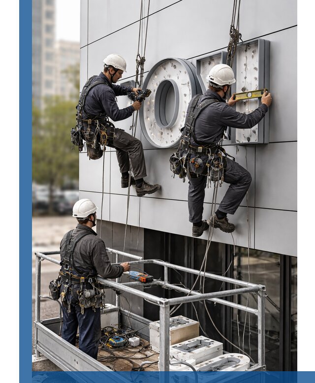 Профессиональный монтаж световых букв в Хабаровске под ключ