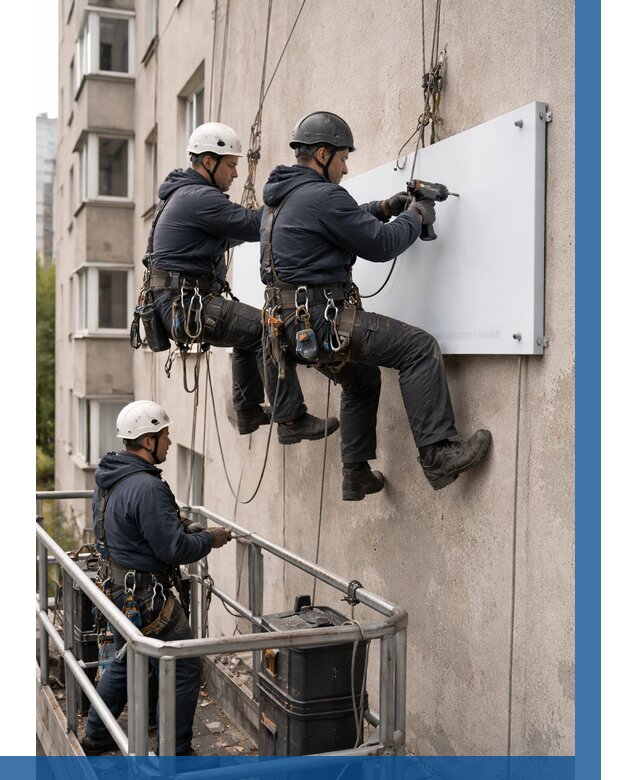 Монтаж табличек и указателей в Хабаровске от 3601 р. | ВЫСОТНИК-Хбр