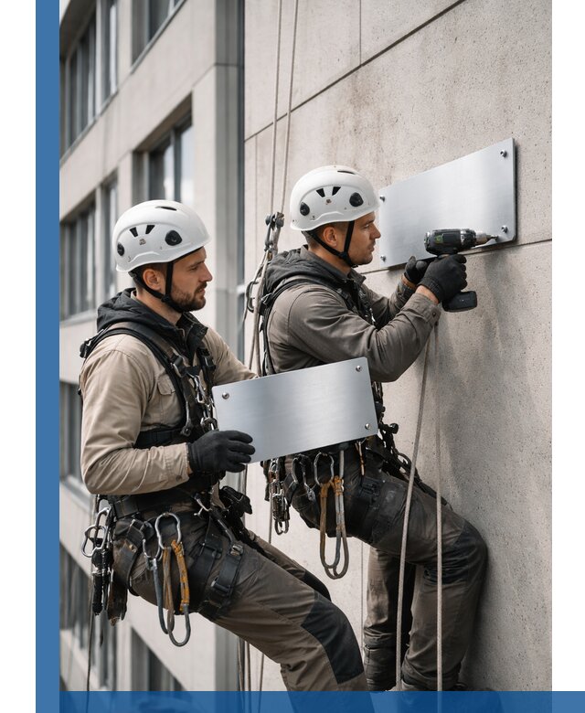 Монтаж табличек и указателей в Хабаровске для зданий и сооружений