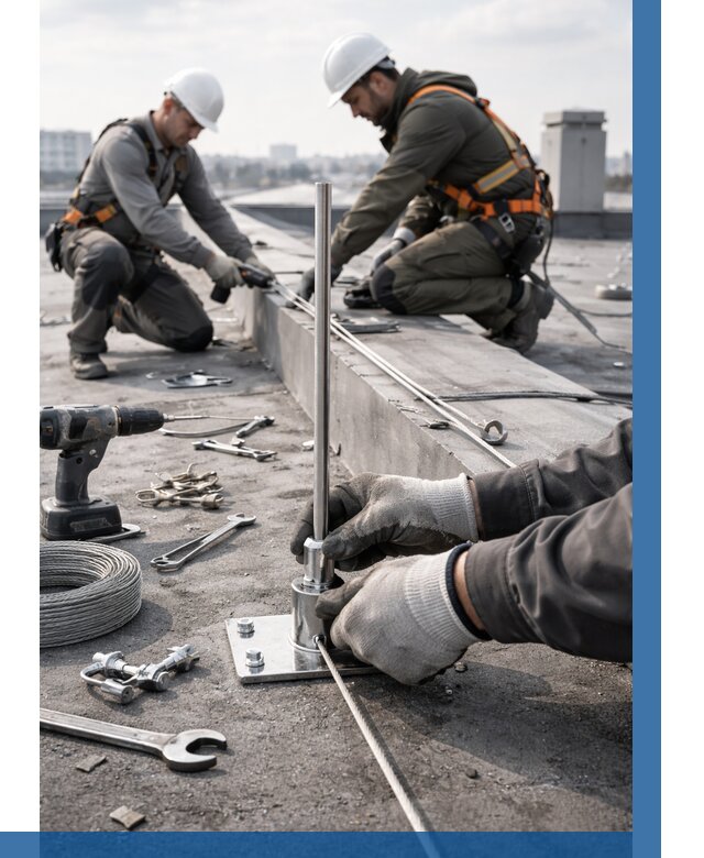 Монтаж молниезащиты на кровле в Хабаровске цена от 25720 р. | ВЫСОТНИК-Хбр