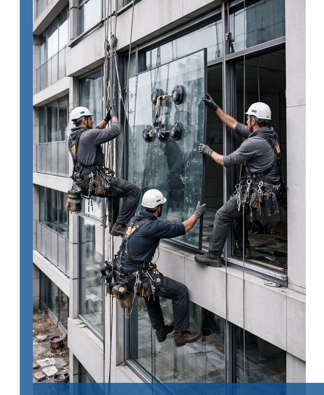 Фасадное остекление и монтаж витражей зданий в Хабаровске под ключ