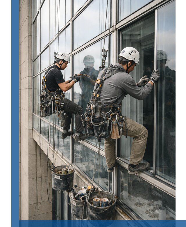 Ремонт витражных конструкций и фасадного остекления в Хабаровске