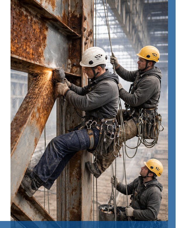 Зачистка металла от ржавчины в Хабаровске от 360 р. | ВЫСОТНИК-Хбр