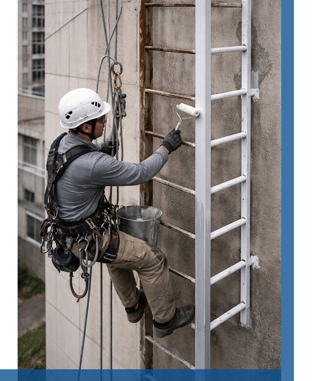 Покраска пожарных лестниц в Хабаровске от 4630 р. | ВЫСОТНИК-Хбр
