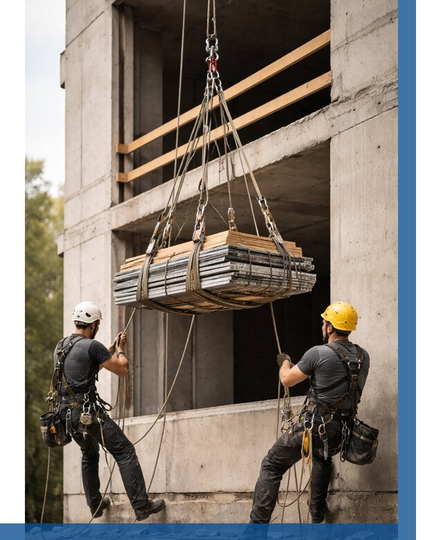 Подъем материала на этаж веревками в Хабаровске от 1543 р. | ВЫСОТНИК-Хбр