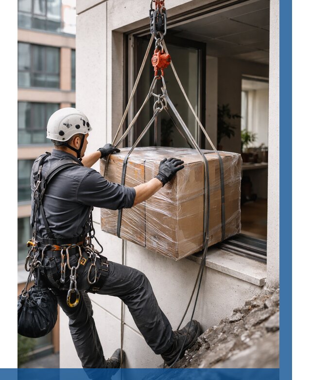 Подъем груза через окно в Хабаровске от 4630 р. | ВЫСОТНИК-Хбр