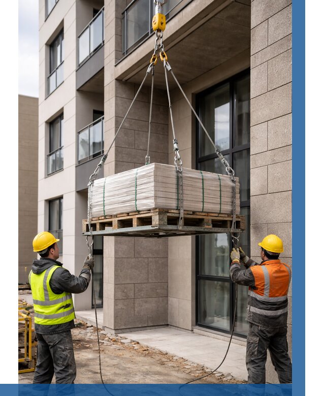 Подъем керамогранита на этаж в Хабаровске от 3601 р. | ВЫСОТНИК-Хбр