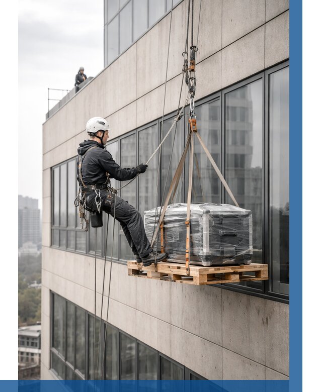 Спуск груза по фасаду в Хабаровске от 3601 р. | ВЫСОТНИК-Хбр