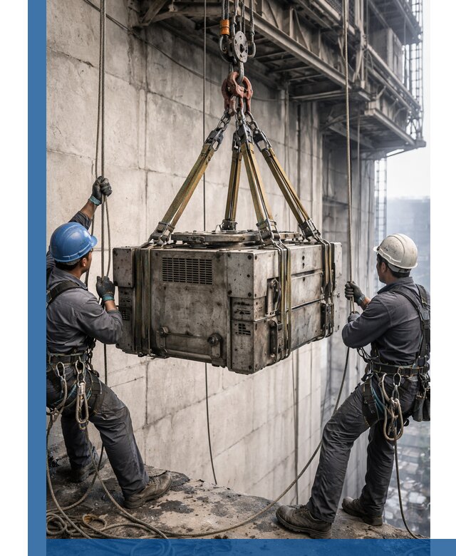 Такелажные работы на высоте, подъем и монтаж грузов в Хабаровске