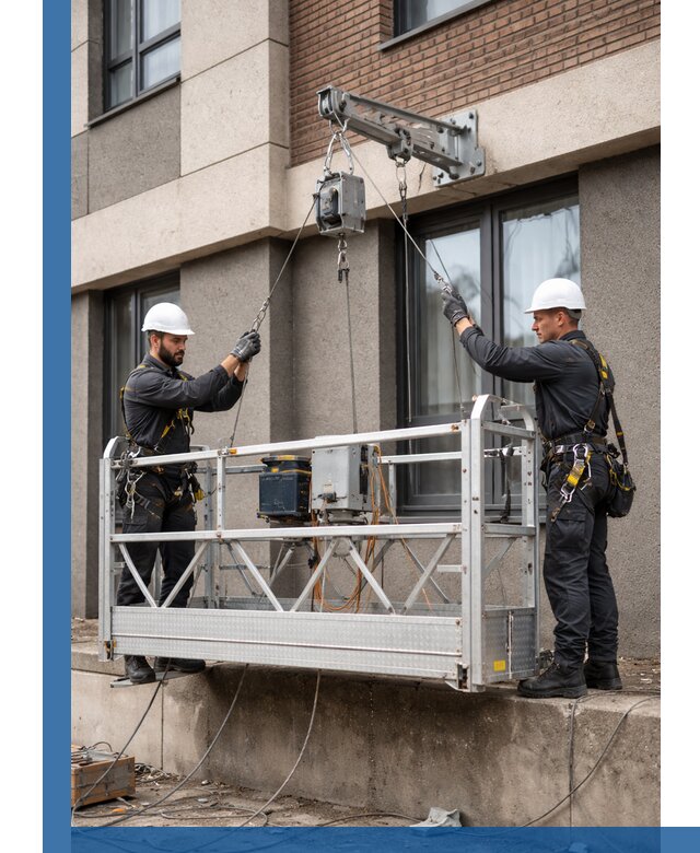 Монтаж и подъем фасадной люльки в Хабаровске с гарантией безопасности