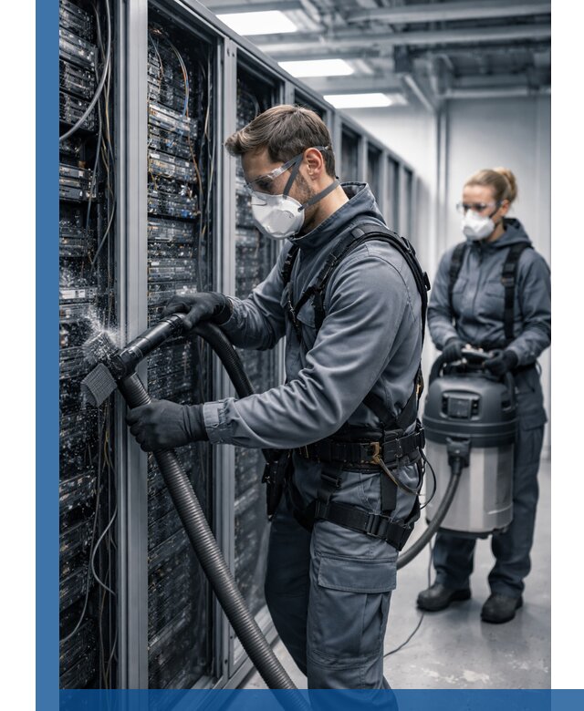 Обеспыливание серверной комнаты в Хабаровске, профессиональная очистка