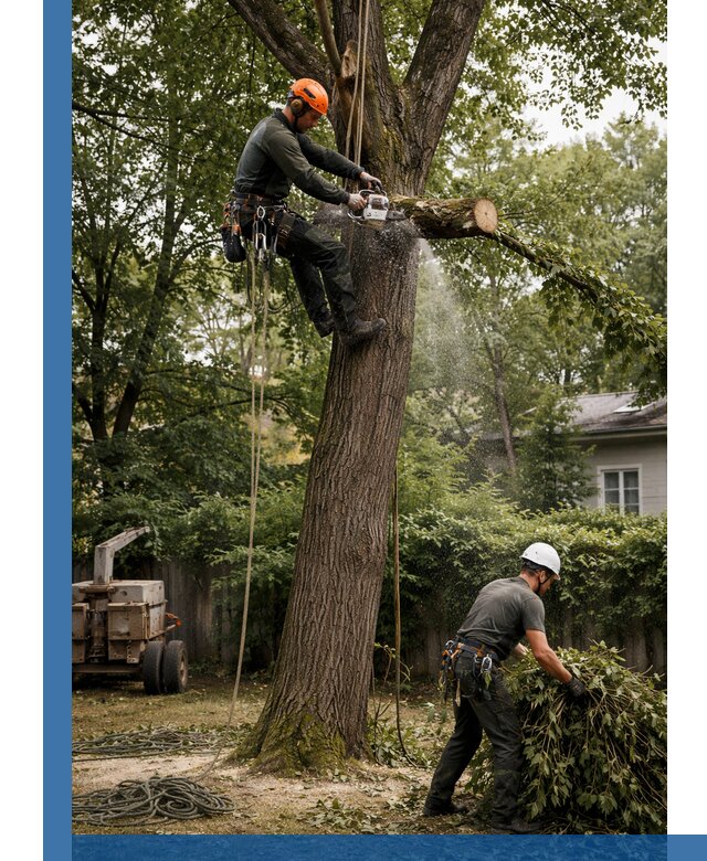 Кронирование деревьев в Хабаровске, безопасная высотная обрезка