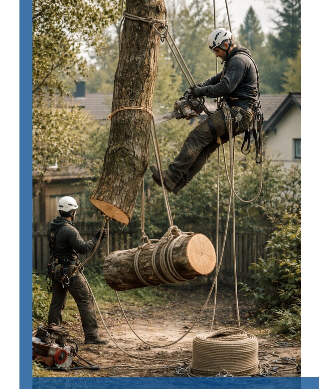 Валка деревьев частями в Хабаровске, безопасно и аккуратно
