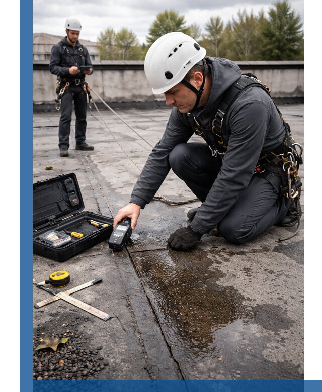 Обследование кровли на протечки и выявление дефектов в Хабаровске